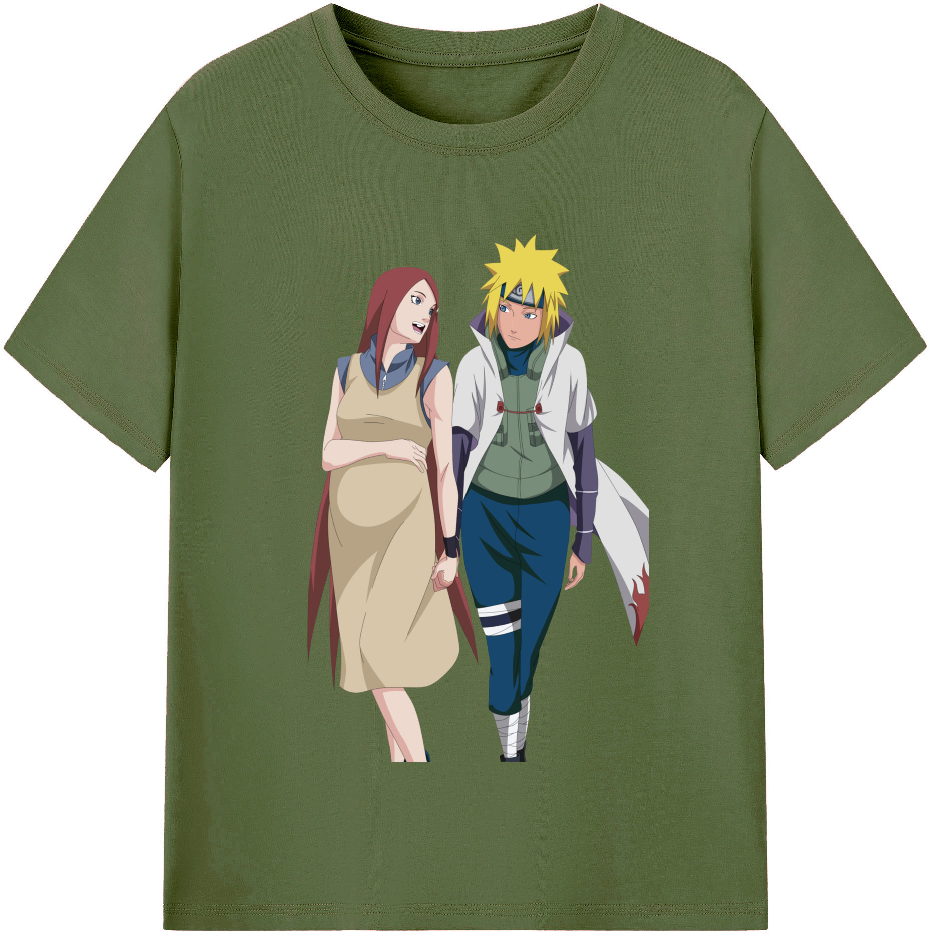 （画像用） NARUTO -ナルト- 波風 ミナト Namikaze Minato 綿100％半袖Tシャツ（フロントプリント）
